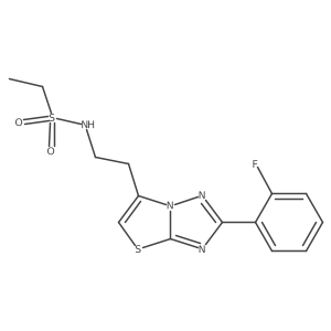 N-(2-(2-(2-fluorophenyl)thiazolo[3,2-b][1,2,4]triazol-6-yl)ethyl)ethanesulfonamide Structure