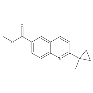Methyl 2-(1-methylcyclopropyl)quinoline-6-carboxylate结构式