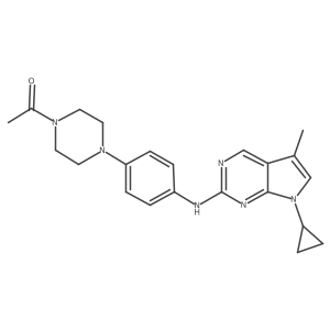 1-[4-[4-[(7-Cyclopropyl-5-methyl-7h-pyrrolo[2,3-d]pyrimidin-2-yl)amino]phenyl]-1-piperazinyl]ethanone结构式