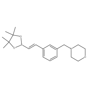 4-{3-[(E)-2-(4,4,5,5-tetramethyl-[1,3,2]dioxaborolan-2-yl)-vinyl]benzyl}-morpholine结构式