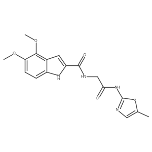 4,5-dimethoxy-N-{2-[(5-methyl-1,3-thiazol-2-yl)amino]-2-oxoethyl}-1H-indole-2-carboxamide Structure