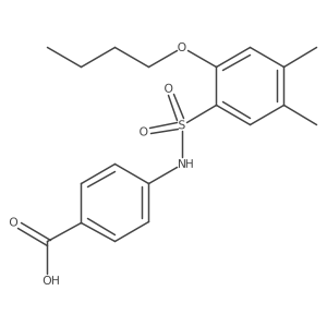 4-(2-Butoxy-4,5-dimethylbenzenesulfonamido)benzoic acid Structure