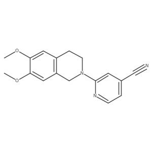 2-(6,7-Dimethoxy-1,2,3,4-tetrahydroisoquinolin-2-yl)pyridine-4-carbonitrile Structure