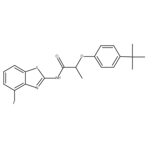 Propanamide, 2-[4-(1,1-dimethylethyl)phenoxy]-N-(4-fluoro-2-benzothiazolyl)-结构式
