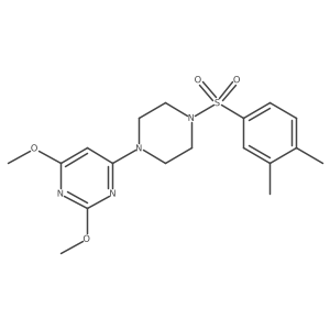 4-(4-((3,4-Dimethylphenyl)sulfonyl)piperazin-1-yl)-2,6-dimethoxypyrimidine Structure
