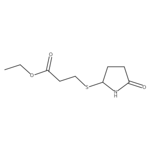 Ethyl 3-[(5-oxo-2-pyrrolidinyl)thio]propanoate结构式