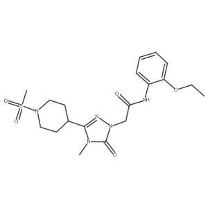N-(2-ethoxyphenyl)-2-(4-methyl-3-(1-(methylsulfonyl)piperidin-4-yl)-5-oxo-4,5-dihydro-1H-1,2,4-triazol-1-yl)acetamide Structure
