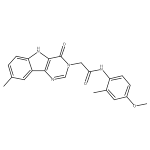 COc1ccc(NC(=O)Cn2cnc3c([nH]c4ccc(C)cc43)c2=O)c(C)c1结构式