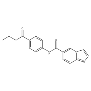 Ethyl 4-([1,2,4]triazolo[4,3-a]pyridine-6-carboxamido)benzoate结构式