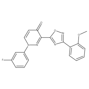 1-(3-fluorophenyl)-3-(3-(2-methoxyphenyl)-1,2,4-oxadiazol-5-yl)pyridazin-4(1H)-one结构式