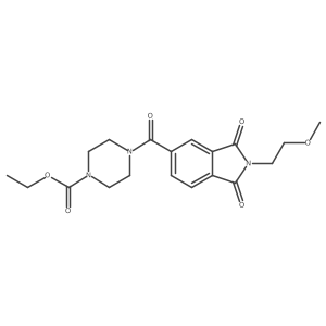ethyl 4-{[2-(2-methoxyethyl)-1,3-dioxo-2,3-dihydro-1H-isoindol-5-yl]carbonyl}piperazine-1-carboxylate结构式