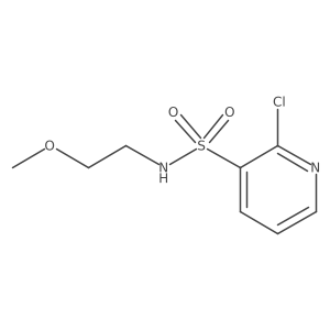 2-chloro-N-(2-methoxyethyl)pyridine-3-sulfonamide结构式