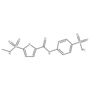 CNS(=O)(=O)c1ccc(C(=O)Nc2ccc(S(N)(=O)=O)cc2)o1结构式