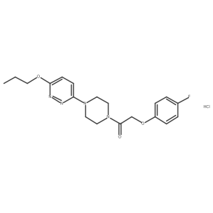 2-(4-Fluorophenoxy)-1-(4-(6-propoxypyridazin-3-yl)piperazin-1-yl)ethanone hydrochloride结构式