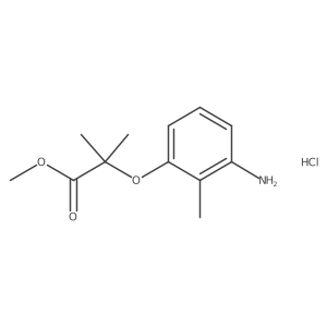 Methyl 2-(3-amino-2-methylphenoxy)-2-methylpropanoate hydrochloride结构式