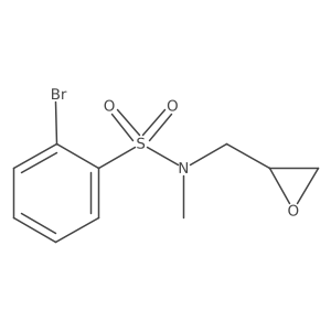 (S)-2-Bromo-N-methyl-N-(oxiran-2-ylmethyl)benzenesulfonamide结构式