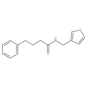 2-(benzylthio)-N-(thiophen-3-ylmethyl)acetamide结构式