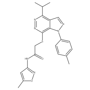 2-((4-isopropyl-1-(p-tolyl)-1H-pyrazolo[3,4-d]pyridazin-7-yl)thio)-N-(5-methylisoxazol-3-yl)acetamide结构式