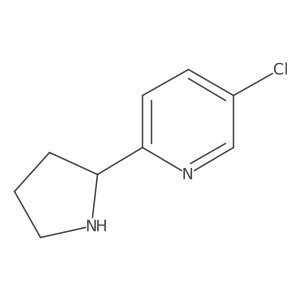 (S)-5-Chloro-2-(pyrrolidin-2-yl)pyridine结构式