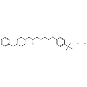 1-(4-Benzylpiperazin-1-yl)-3-(2-(4-(tert-butyl)phenoxy)ethoxy)propan-2-ol dihydrochloride结构式