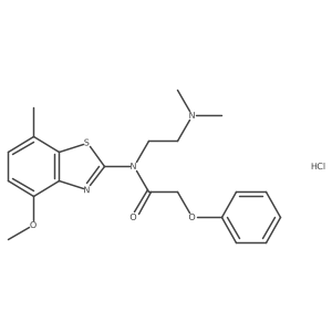 N-(2-(dimethylamino)ethyl)-N-(4-methoxy-7-methylbenzo[d]thiazol-2-yl)-2-phenoxyacetamide hydrochloride结构式