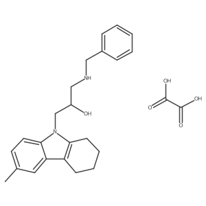 1-(benzylamino)-3-(6-methyl-3,4-dihydro-1H-carbazol-9(2H)-yl)propan-2-ol oxalate结构式