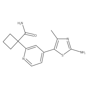 1-[4-(2-Amino-4-methyl-thiazol-5-yl)-pyridin-2-yl]-cyclobutanecarboxylic acid amide Structure
