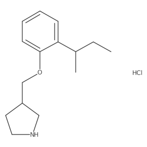 3-{[2-(sec-Butyl)phenoxy]methyl}pyrrolidine hydrochloride结构式