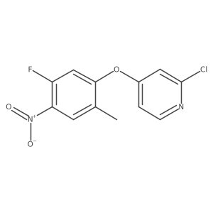 2-Chloro-4-(5-fluoro-2-methyl-4-nitrophenoxy)pyridine结构式