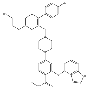 methyl 4-[4-[[4-(4-chlorophenyl)-1-(3-hydroxypropyl)-3,6-dihydro-2H-pyridin-5-yl]methyl]piperazin-1-yl]-2-(1H-indol-4-yloxy)benzoate Structure