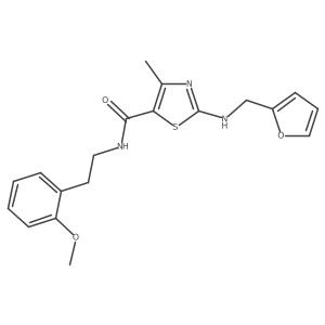2-[(furan-2-ylmethyl)amino]-N-[2-(2-methoxyphenyl)ethyl]-4-methyl-1,3-thiazole-5-carboxamide Structure