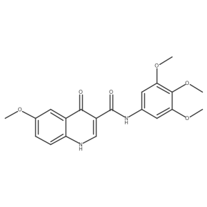4-hydroxy-6-methoxy-N-(3,4,5-trimethoxyphenyl)quinoline-3-carboxamide结构式
