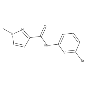 N-(3-bromophenyl)-1-methyl-1H-pyrazole-3-carboxamide结构式