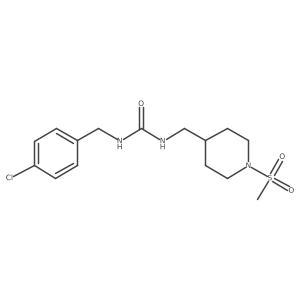 1-(4-Chlorobenzyl)-3-((1-(methylsulfonyl)piperidin-4-yl)methyl)urea结构式