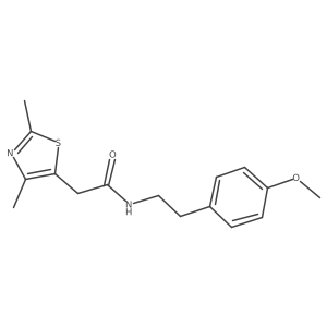 2-(2,4-dimethylthiazol-5-yl)-N-(4-methoxyphenethyl)acetamide结构式