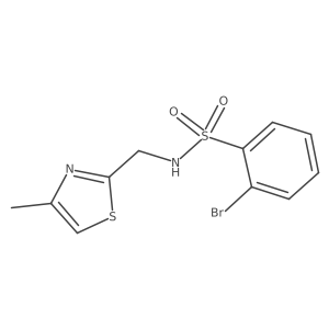 2-Bromo-n-((4-methylthiazol-2-yl)methyl)benzenesulfonamide结构式
