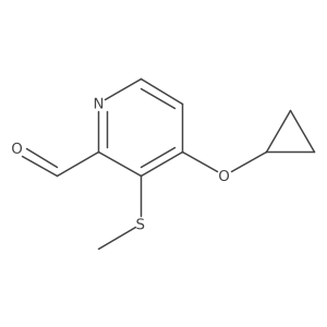 4-Cyclopropoxy-3-(methylthio)picolinaldehyde结构式