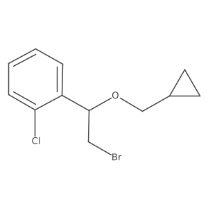 1-(2-Bromo-1-(cyclopropylmethoxy)ethyl)-2-chlorobenzene结构式