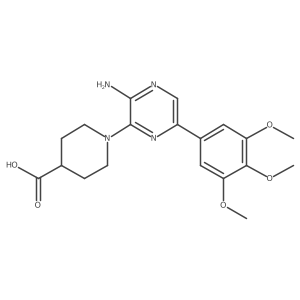 1-[3-Amino-6-(3,4,5-Trimethoxyphenyl)pyrazin-2-Yl]piperidine-4-Carboxylic Acid结构式
