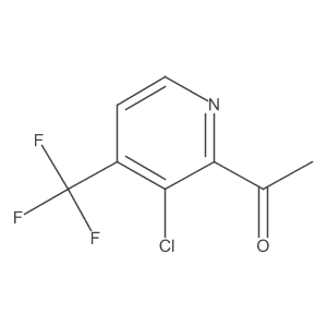 1-(3-Chloro-4-(trifluoromethyl)pyridin-2-yl)ethan-1-one结构式