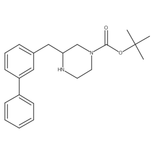 tert-Butyl (S)-3-([1,1'-biphenyl]-3-ylmethyl)piperazine-1-carboxylate结构式