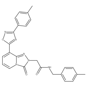 N-(4-methylbenzyl)-2-{8-[3-(4-methylphenyl)-1,2,4-oxadiazol-5-yl]-3-oxo[1,2,4]triazolo[4,3-a]pyridin-2(3H)-yl}acetamide结构式