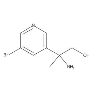 2-Amino-2-(5-bromopyridin-3-yl)propan-1-ol结构式