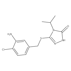 3-{[(3-amino-4-chlorophenyl)methyl]sulfanyl}-4-(propan-2-yl)-4,5-dihydro-1H-1,2,4-triazol-5-one Structure