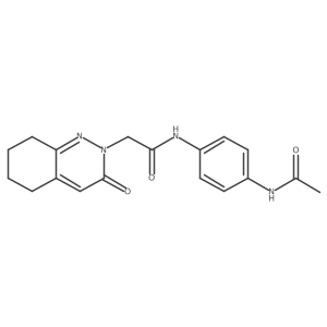 N-[4-(acetylamino)phenyl]-2-(3-oxo-5,6,7,8-tetrahydrocinnolin-2(3H)-yl)acetamide结构式
