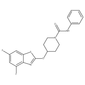 4-((4,6-difluorobenzo[d]thiazol-2-yl)oxy)-N-phenylpiperidine-1-carboxamide结构式