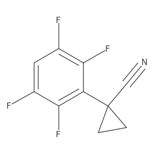 1-(2,3,5,6-Tetrafluorophenyl)cyclopropane-1-carbonitrile Structure