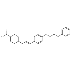 4-Piperidinecarboxylic acid, 1-[3-[4-(3-phenylpropoxy)phenyl]-2-propen-1-yl]-结构式