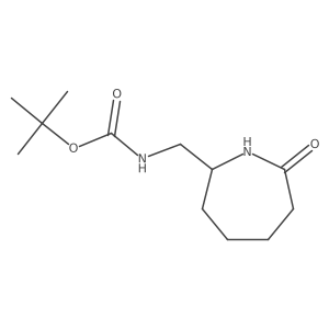 tert-butyl N-[(7-oxoazepan-2-yl)methyl]carbamate结构式