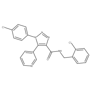 N-(2-chlorobenzyl)-1-(4-chlorophenyl)-5-(pyridin-3-yl)-1H-1,2,3-triazole-4-carboxamide结构式